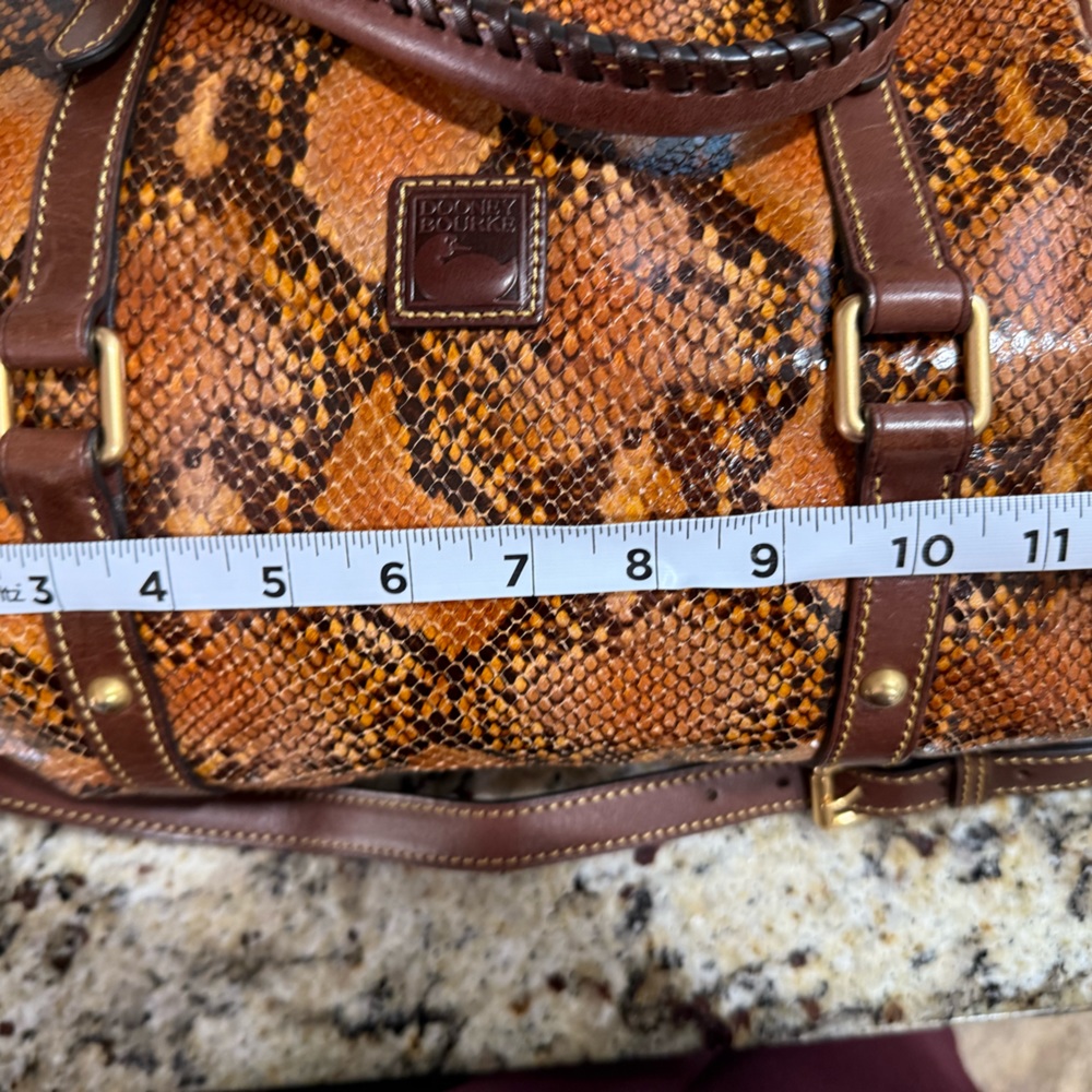 Dooney And Bourke Multi Color Brown Python Skin P… - image 6